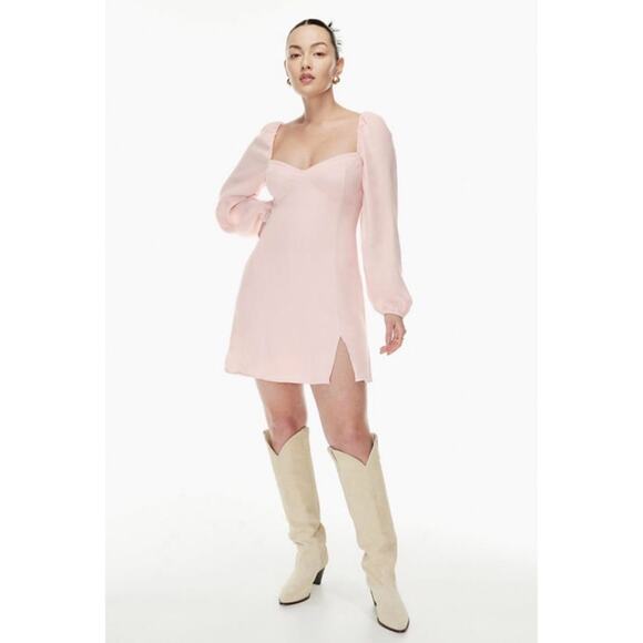 Wilfred Pink Novella Mini Dress Puff Sleeve Long Sleeve Women’s Size 8 - Picture 1 of 9